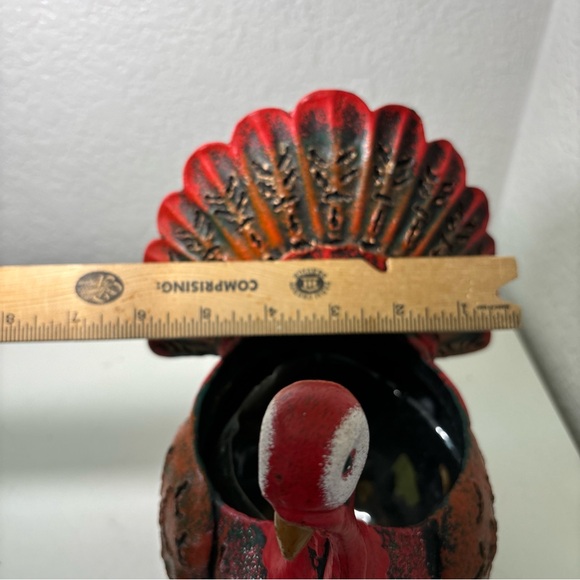 Thanksgiving Turkey Shaped Resin Planter Centerpiece 8 Inch - Picture 6 of 6